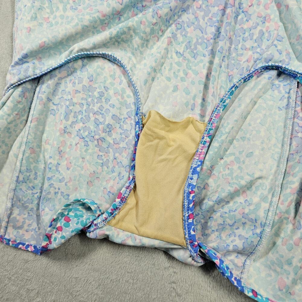 Vintage Sea Waves Swim Dress Womens Size 18 Multicolor Pink Blue Preppy Beach - Picture 10 of 13